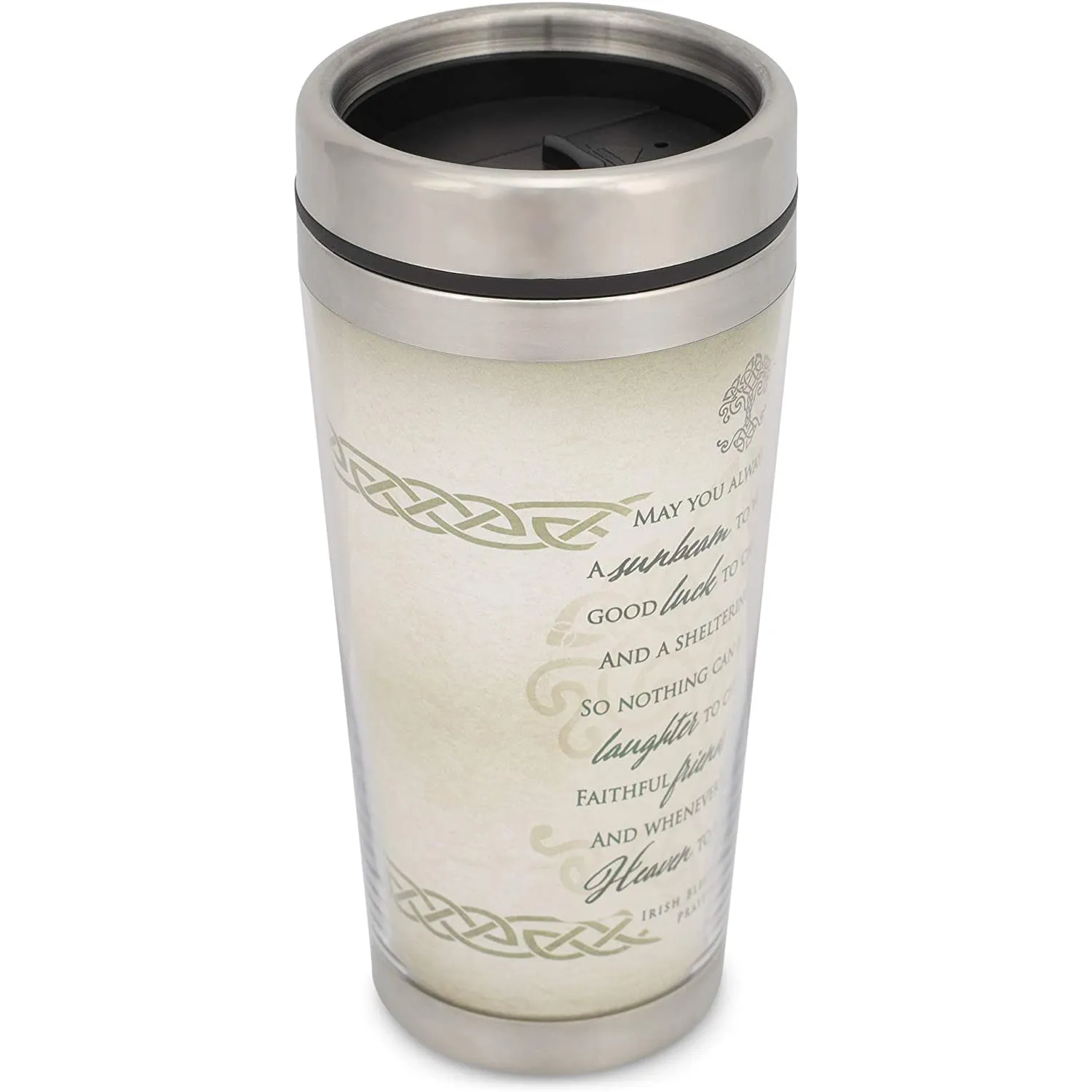 Irish Prayer 16 Oz Stainless Steel Travel Mug with Lid