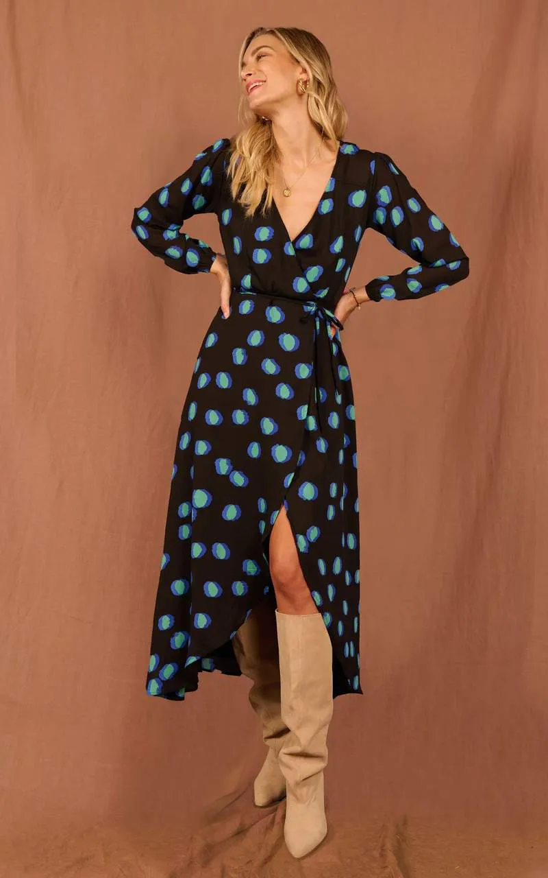 Jagger Dress | Dancing Leopard | Blue Dotty