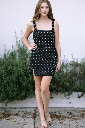 Jazz Sequin Tweed Mini Dress