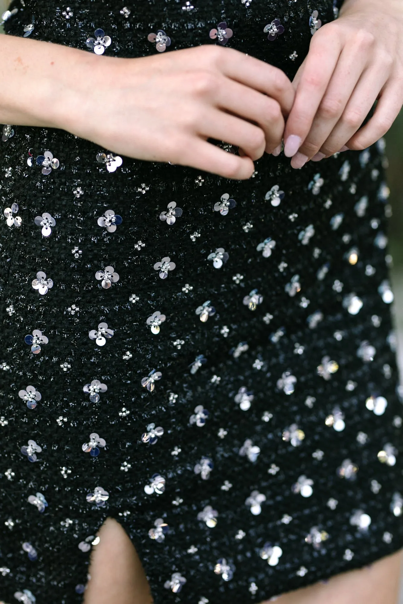 Jazz Sequin Tweed Mini Dress