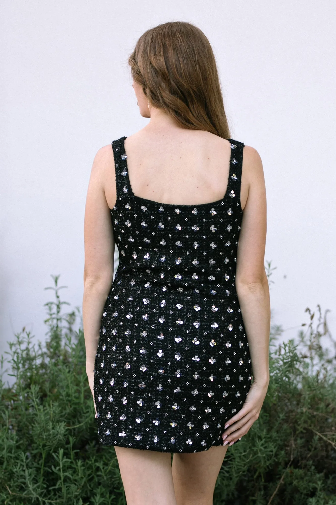 Jazz Sequin Tweed Mini Dress