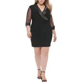 JESSICA HOWARD -  Illusion Faux Wrap Shift Dress