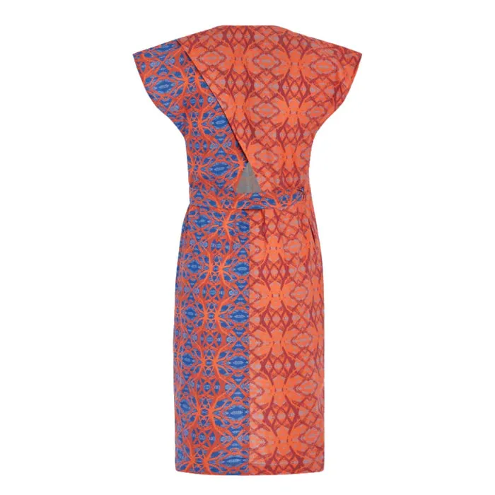Kahindo Hermanus Wrap Dress with delicate waist tie at the back