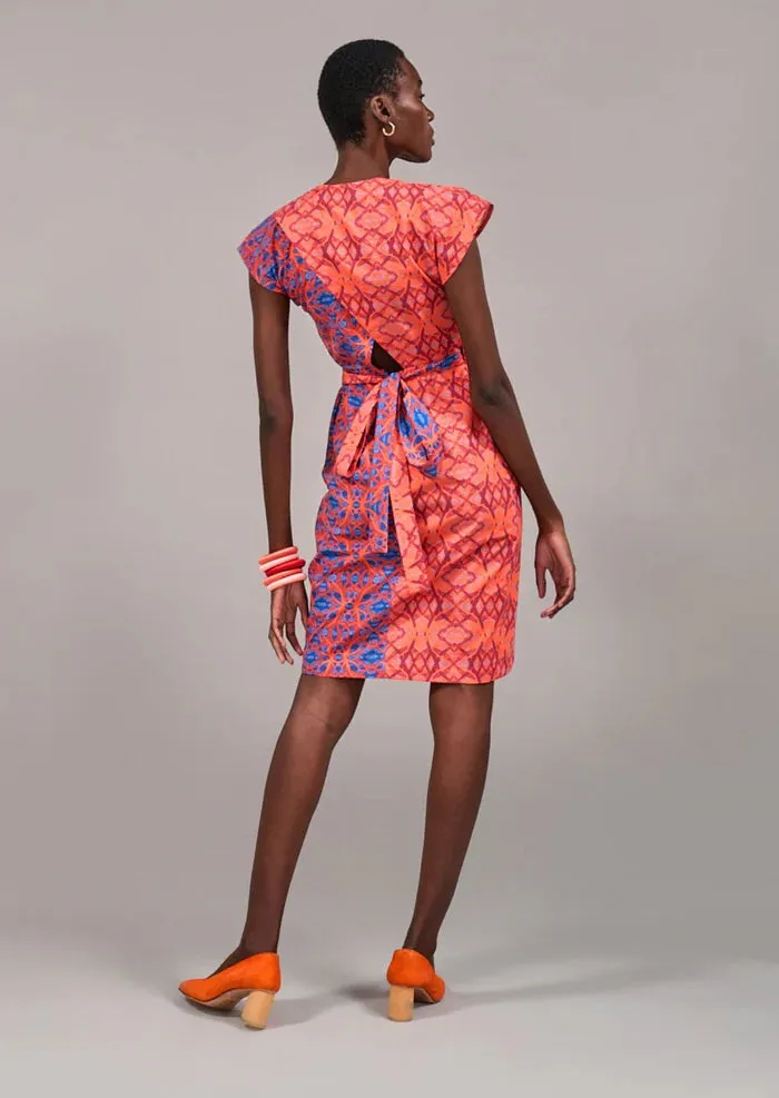 Kahindo Hermanus Wrap Dress with delicate waist tie at the back