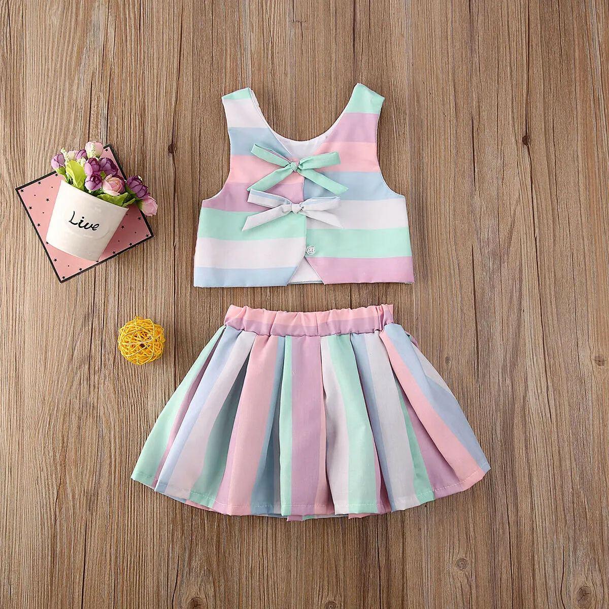 Kara Pleated Skirt Set