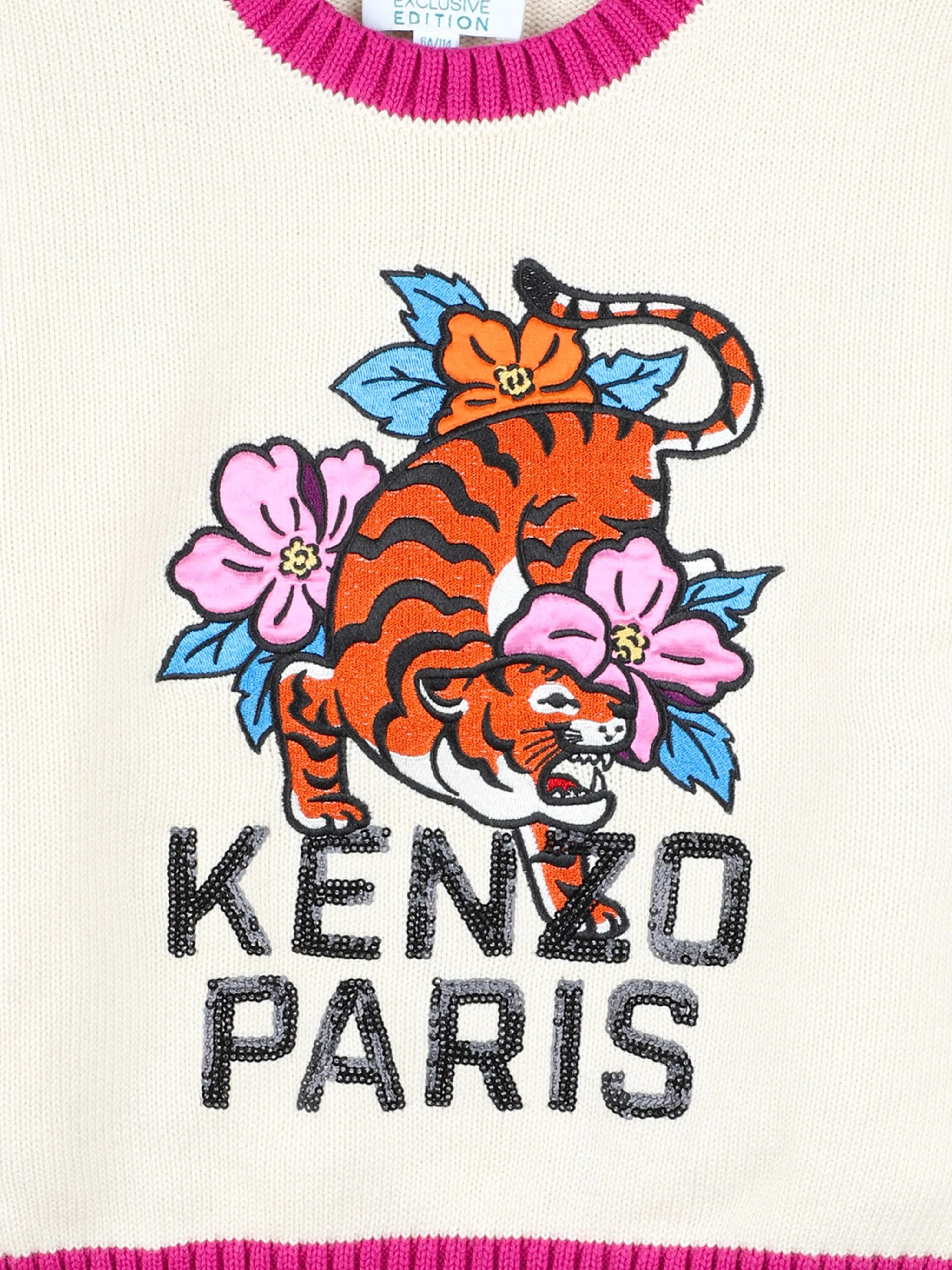 KENZO Girls Logo Jumper in Ivory