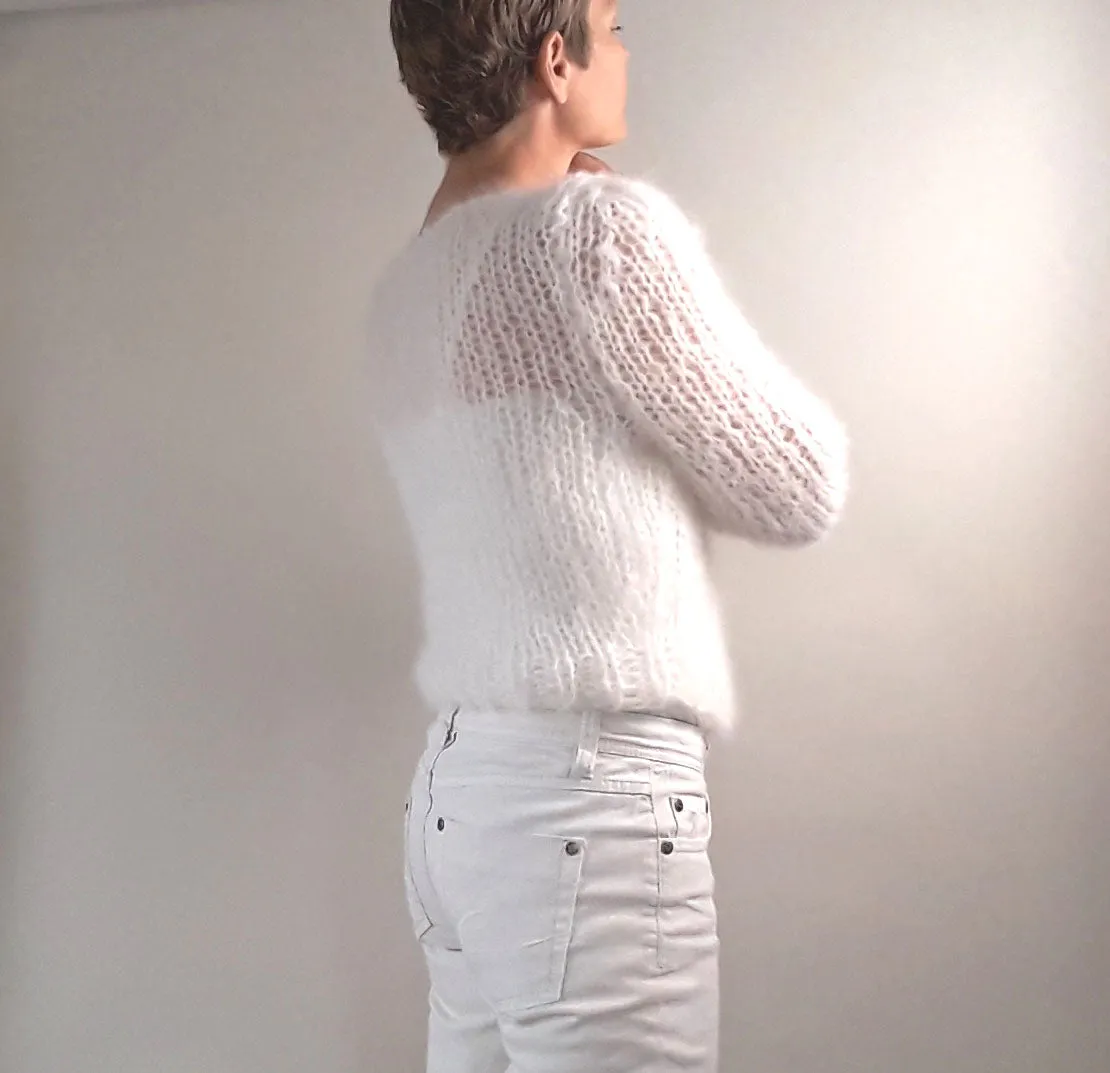 Knit Kit Strickpullover aus Mohair Wolle in vielen Farben
