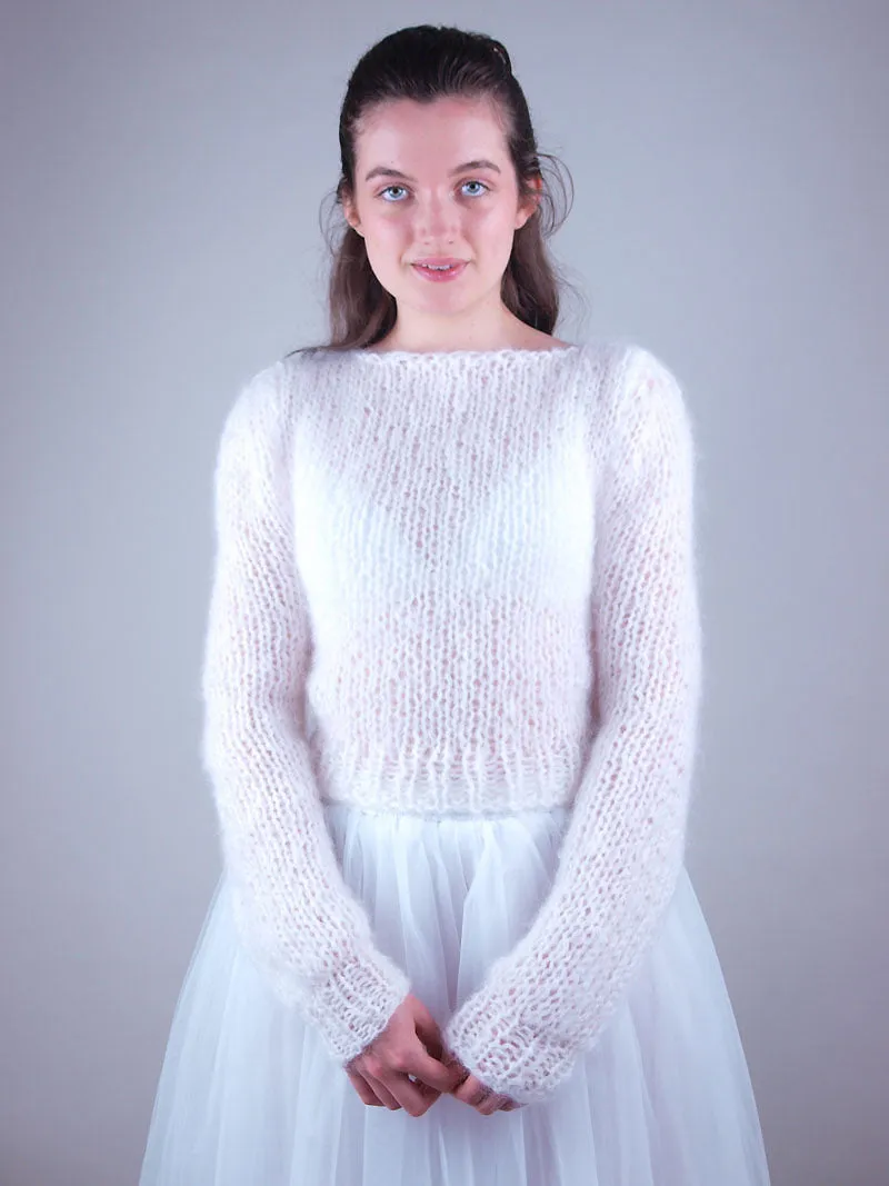 Knit Kit Strickpullover aus Mohair Wolle in vielen Farben