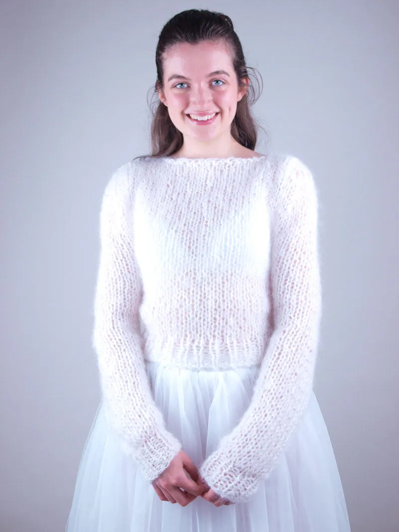 Knit Kit Strickpullover aus Mohair Wolle in vielen Farben