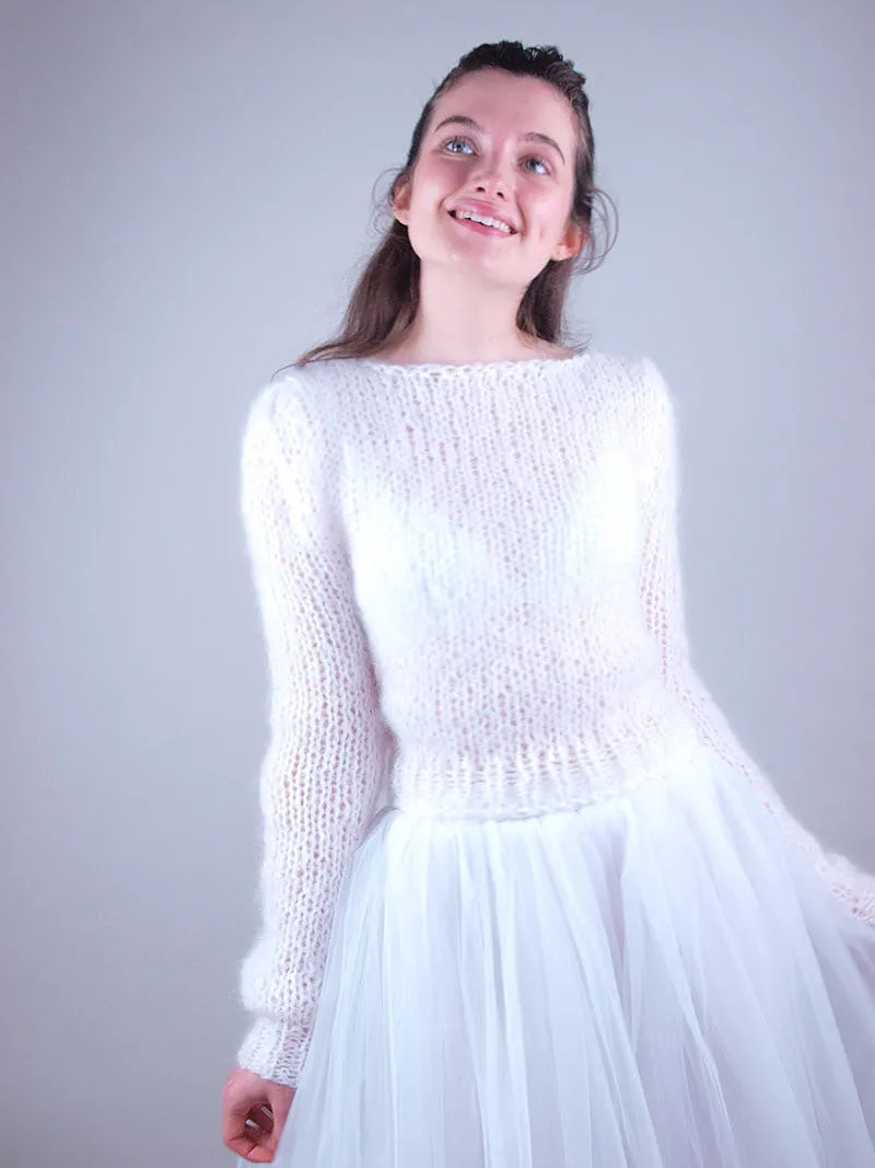 Knit Kit Strickpullover aus Mohair Wolle in vielen Farben