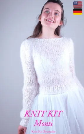 Knit Kit Strickpullover aus Mohair Wolle in vielen Farben