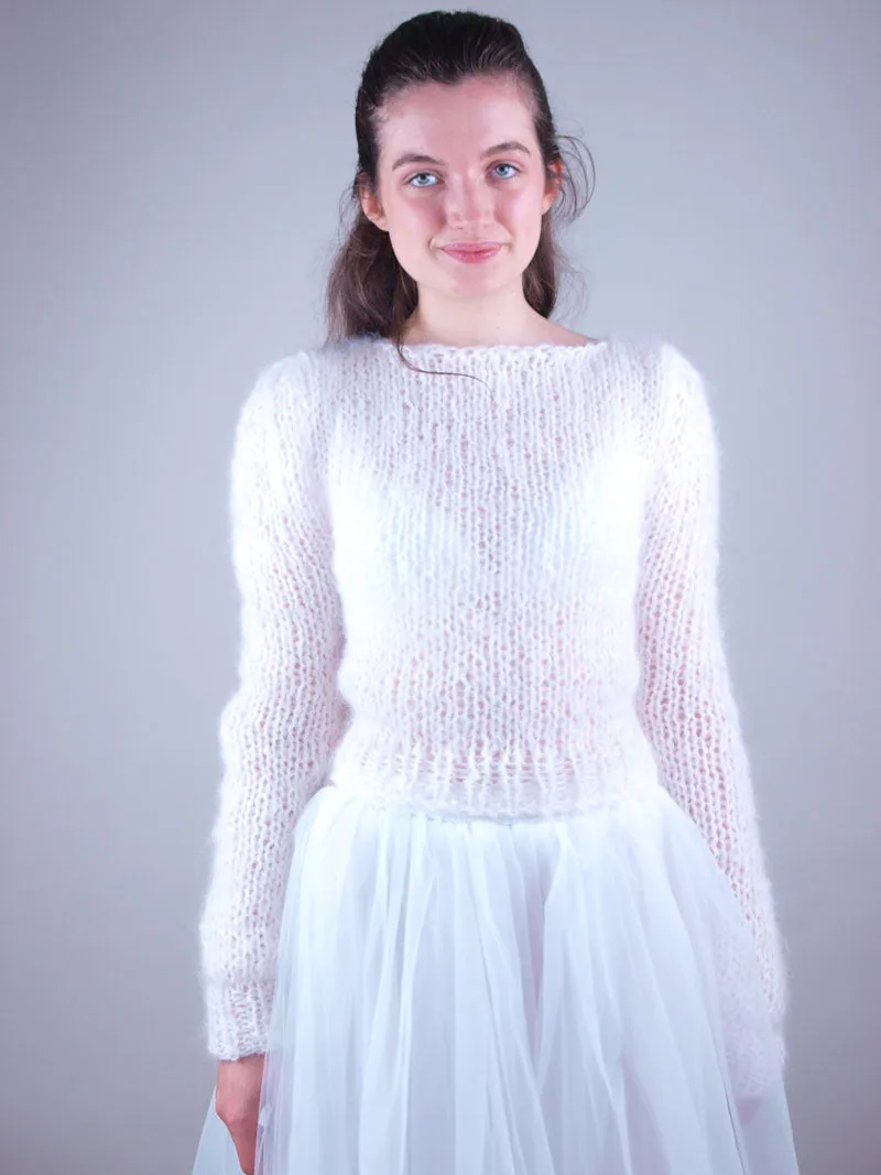 Knit Kit Strickpullover aus Mohair Wolle in vielen Farben