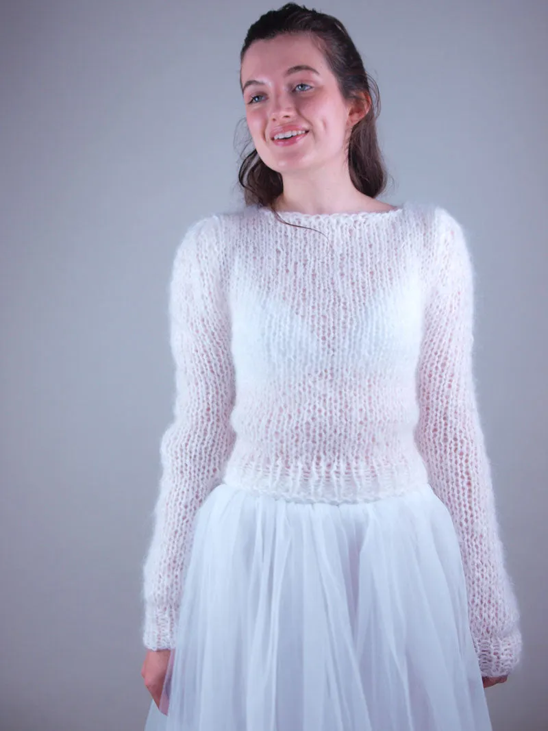 Knit Kit Strickpullover aus Mohair Wolle in vielen Farben
