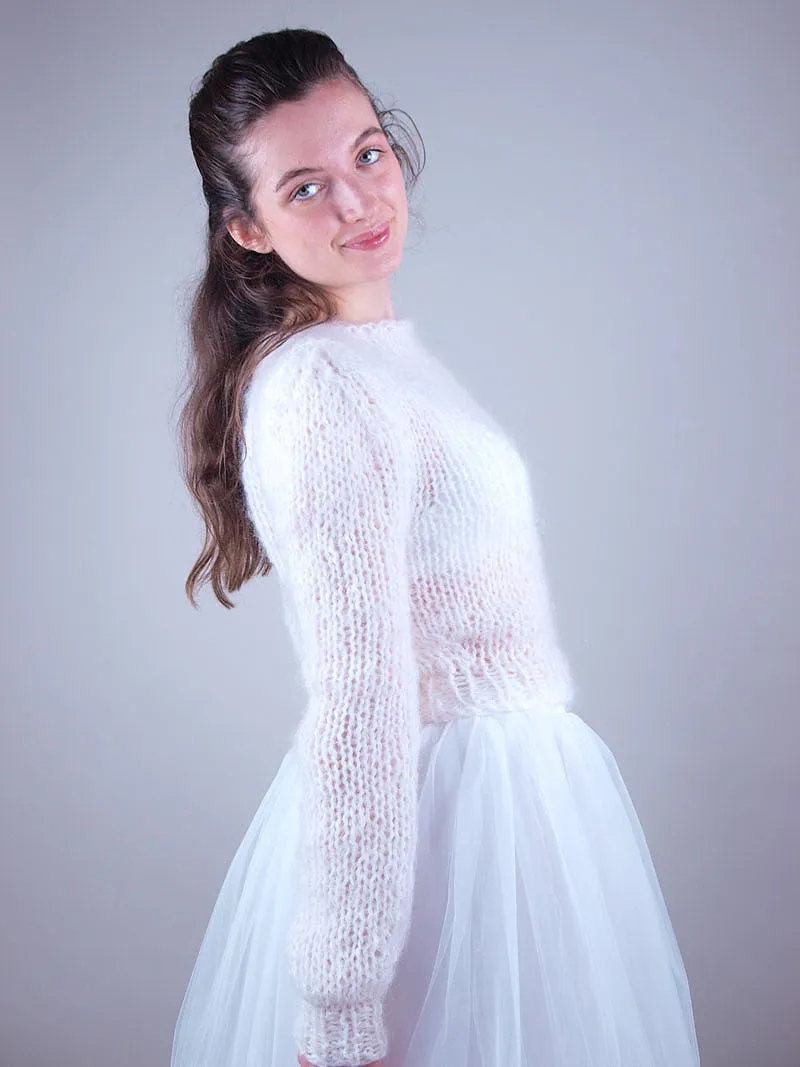 Knit Kit Strickpullover aus Mohair Wolle in vielen Farben