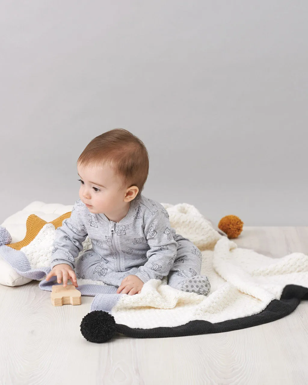 Knitting Pattern Modern Pram Blanket