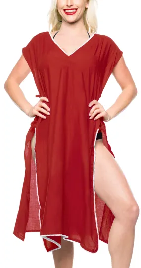 La Leela Womens Beachwear Bikini Swimwear Swimsuit Beach cover up Blouse Dress R