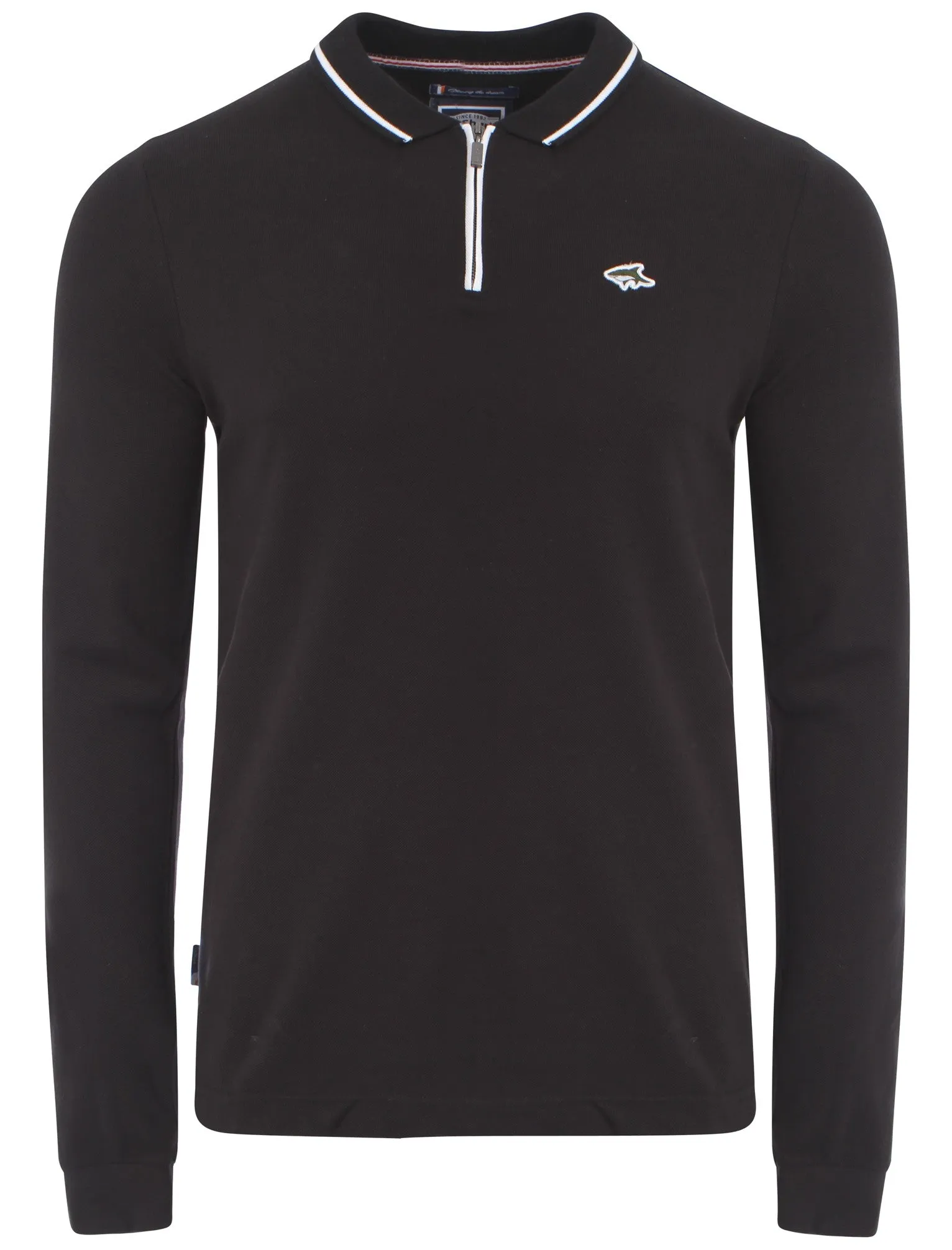 Le Shark Broadwick black long sleeved polo shirt