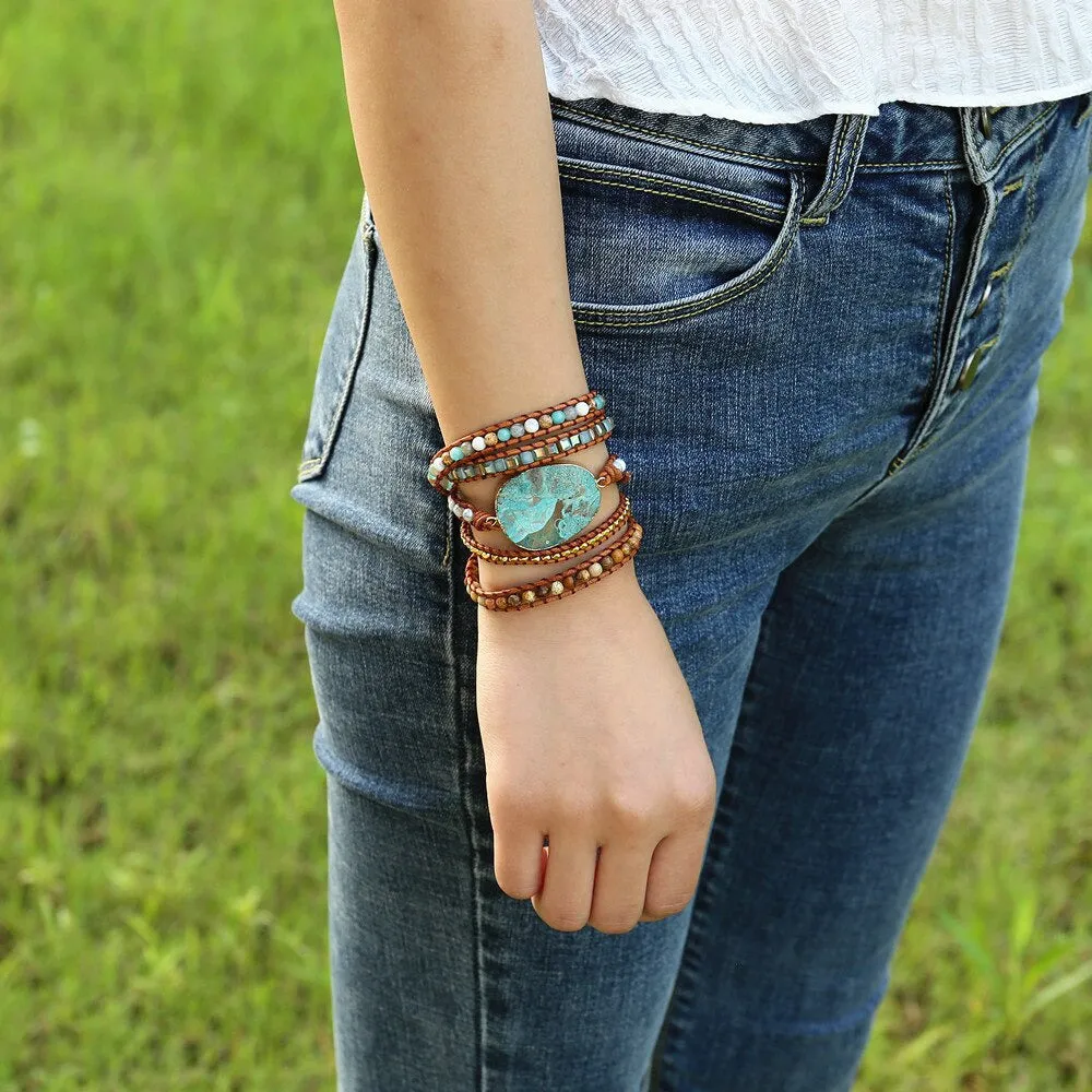 Legend Ocean Jasper Rosy Bracelet