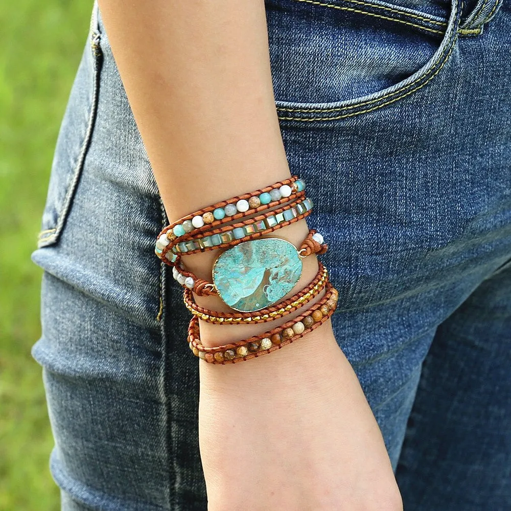 Legend Ocean Jasper Rosy Bracelet