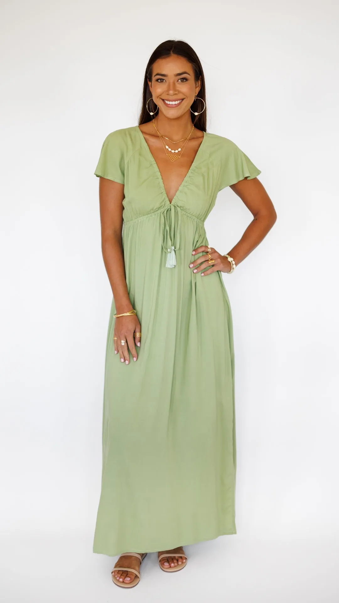 Leilani Dress / Leaf Green