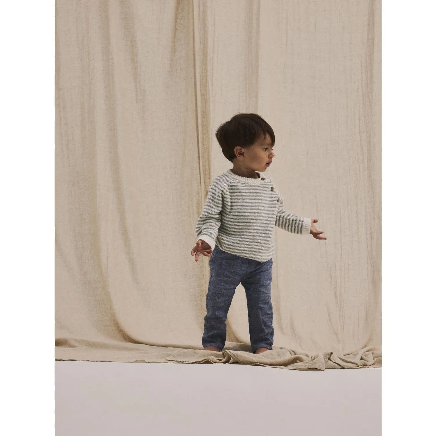 Lil'Atelier Coconut Milk Nbmkadin Ls Wrap Knit Lil