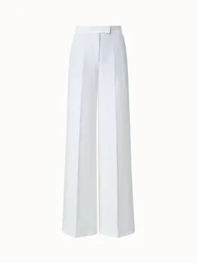 Linen Crêpe Wide Leg Pants