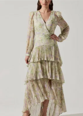 Long sleeve tiered dress