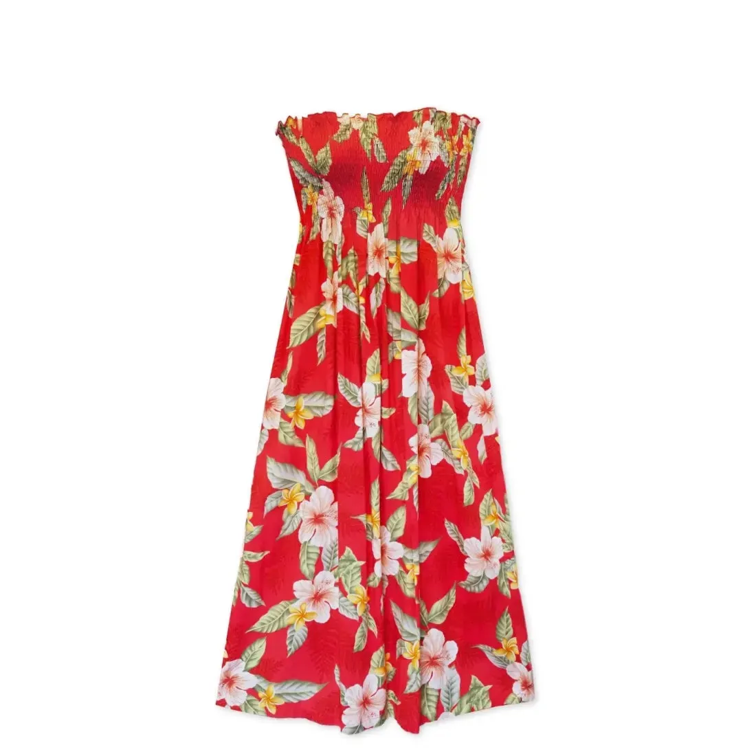 Makaha Red Maxi Hawaiian Dress