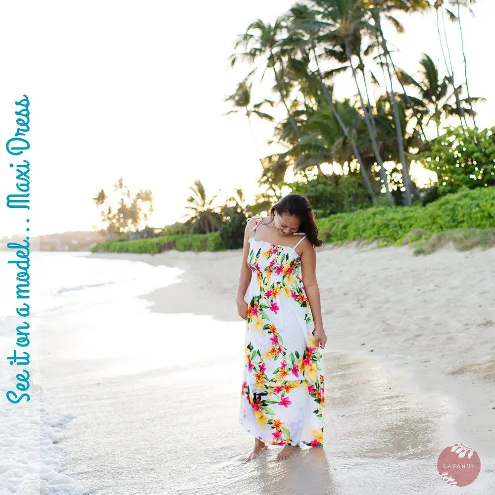 Makaha Red Maxi Hawaiian Dress