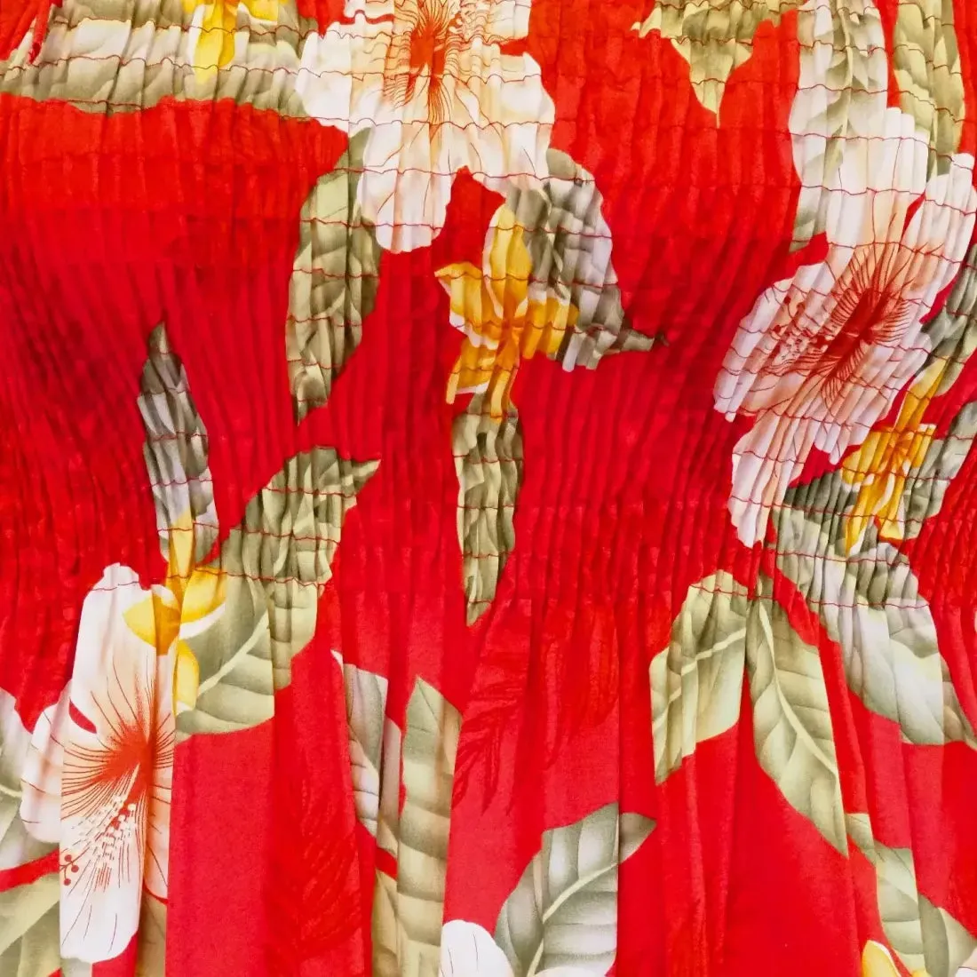 Makaha Red Maxi Hawaiian Dress