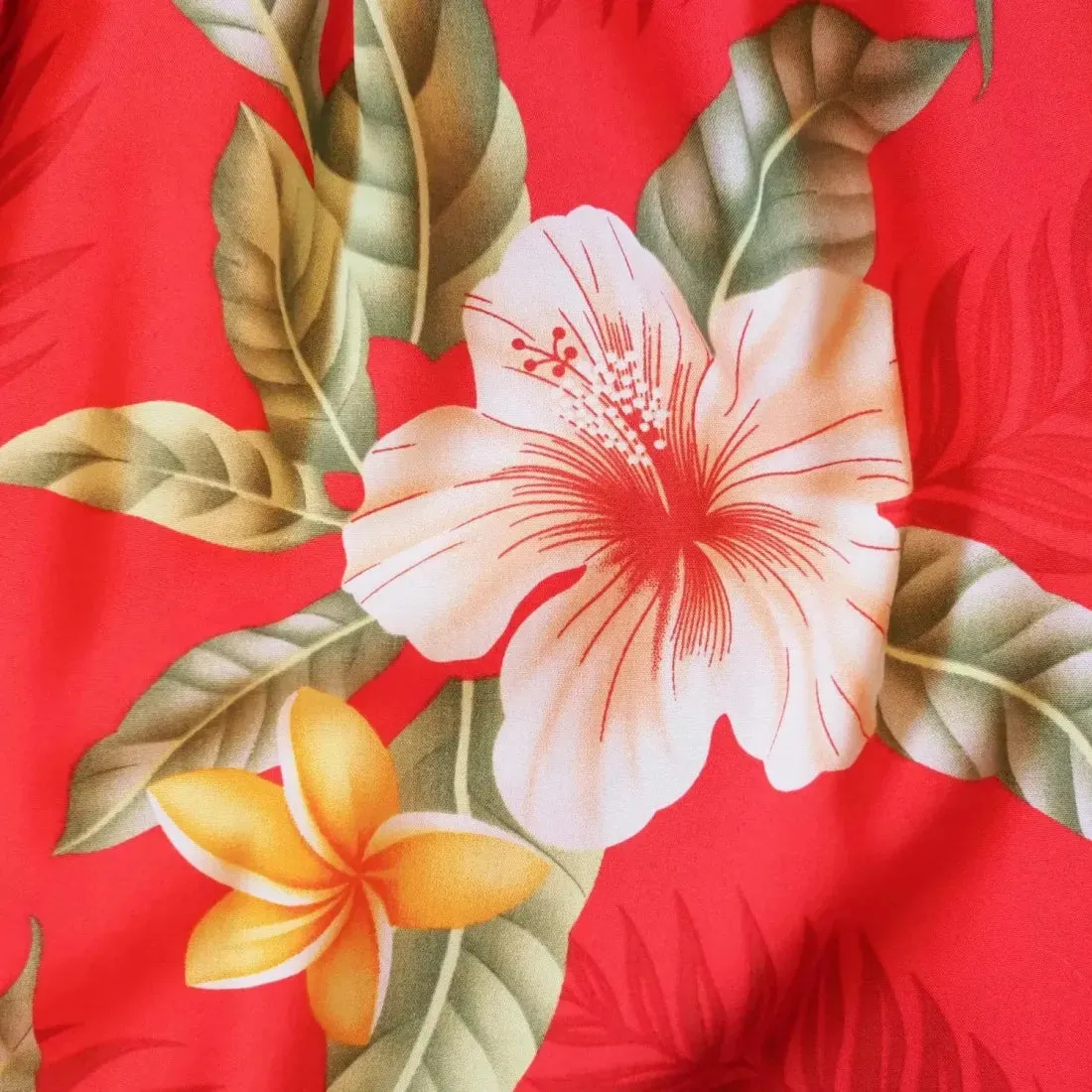Makaha Red Maxi Hawaiian Dress