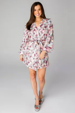 Mardi Gras Adeline Sequin Wrap Dress