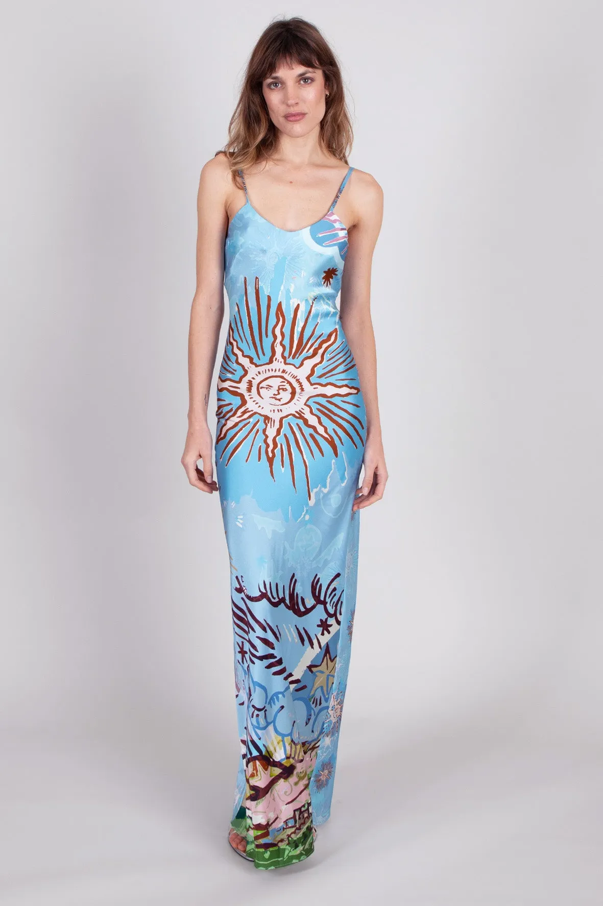 Maxi Slip Dress / "Over The Hills"
