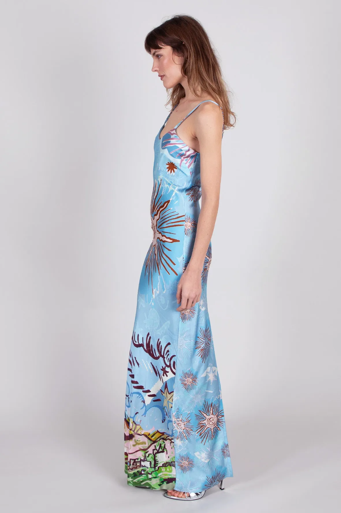 Maxi Slip Dress / "Over The Hills"