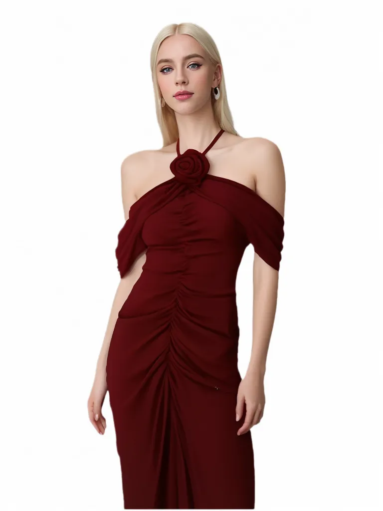 MayFly Tango Handcrafted Rose Strap Dress