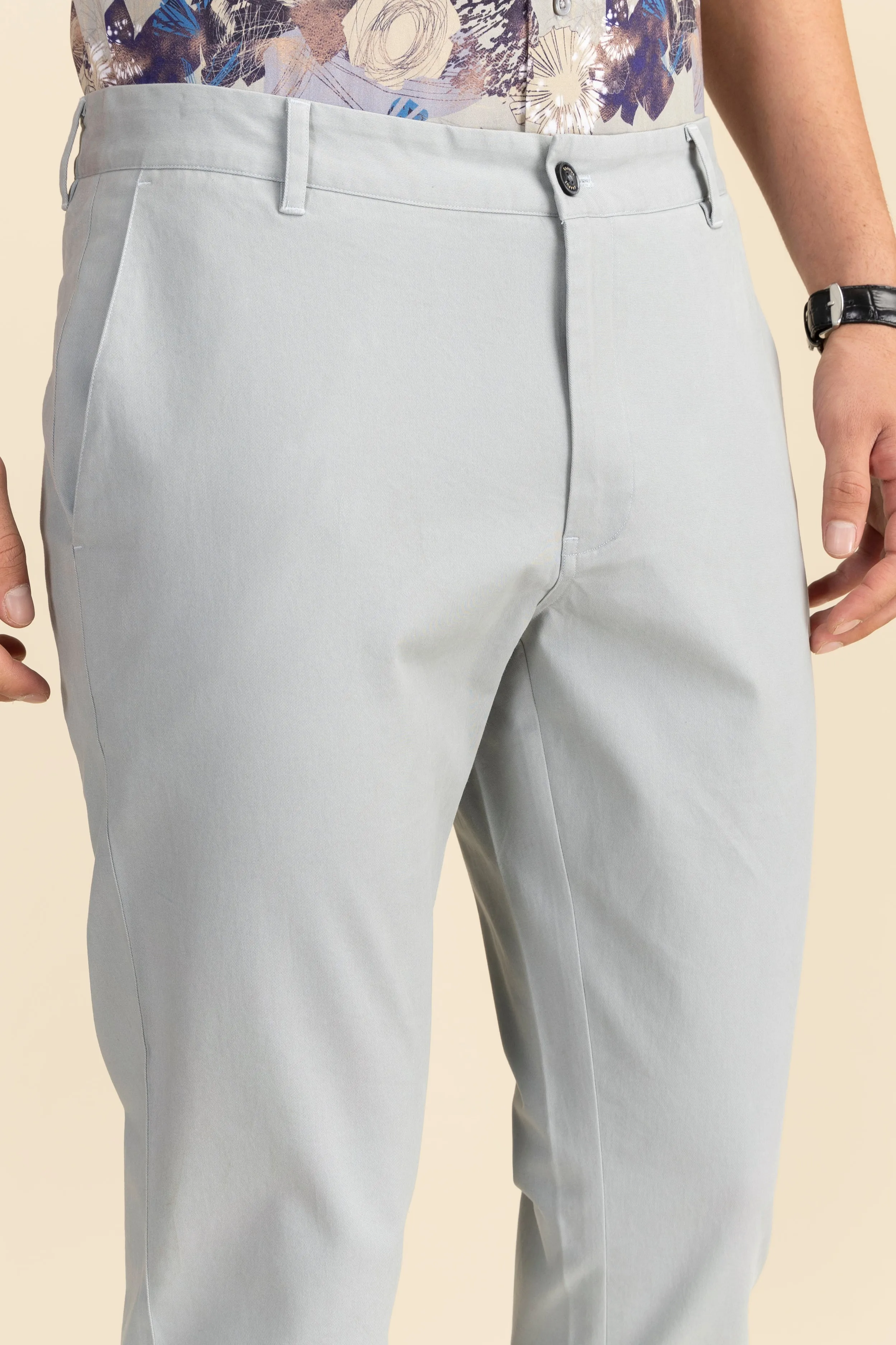Mint Cotton Stretch Chinos