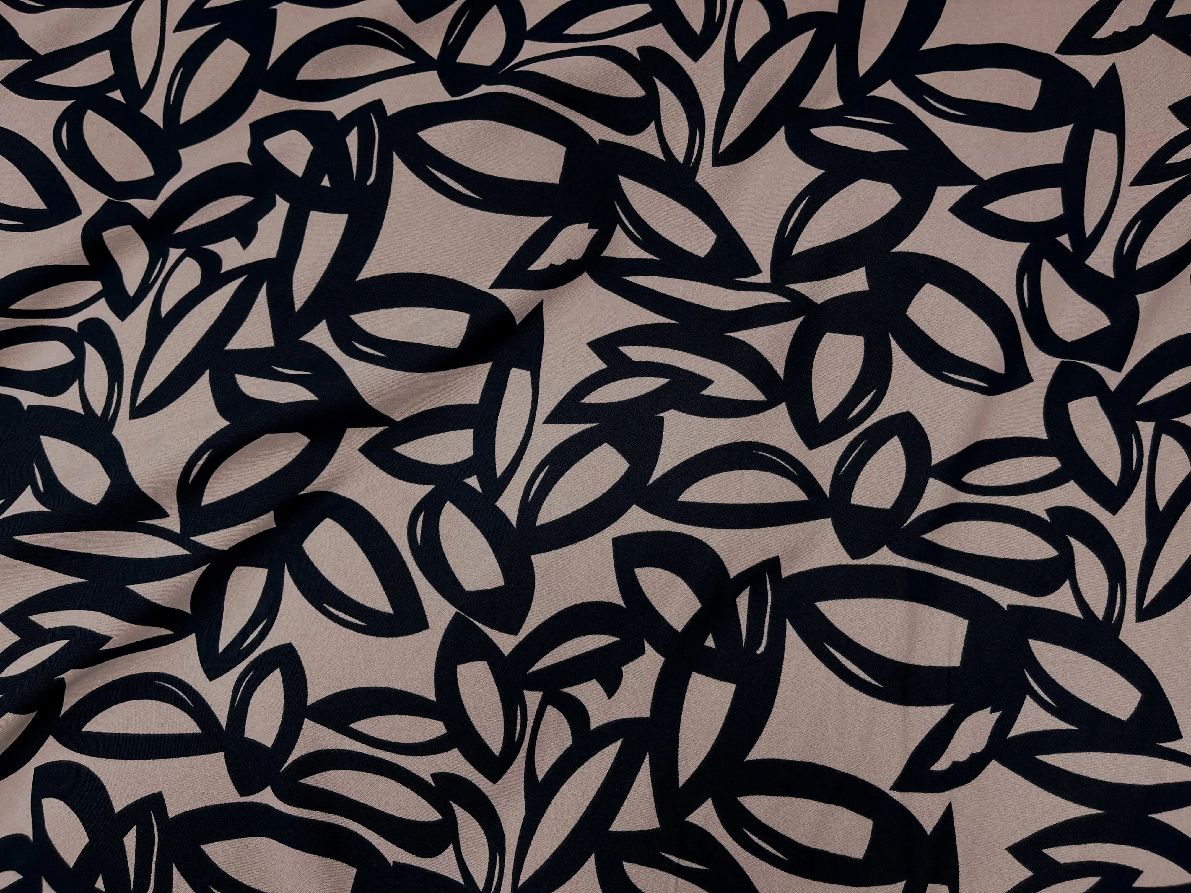 Modern Petals - Printed Moss Crepe
