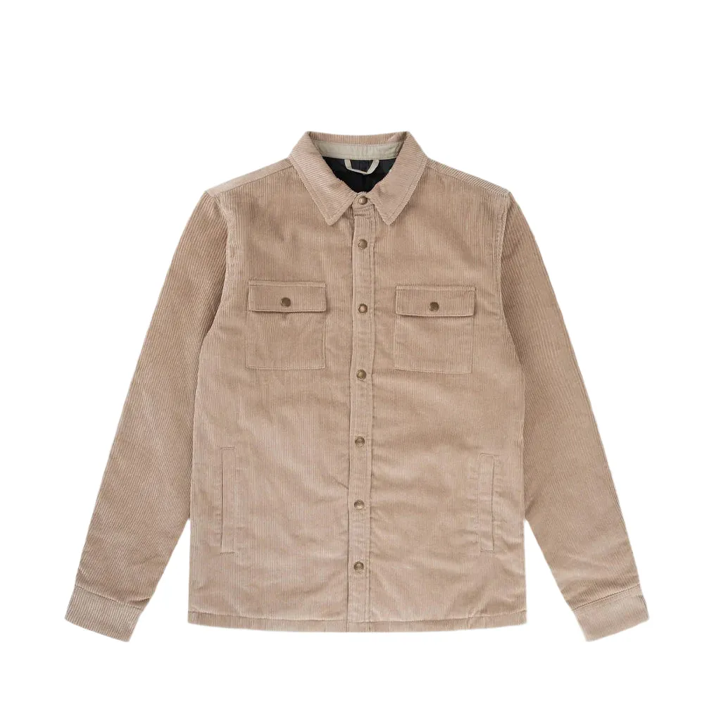 MR SIMPLE : Quilted Cord Jacket - Stone