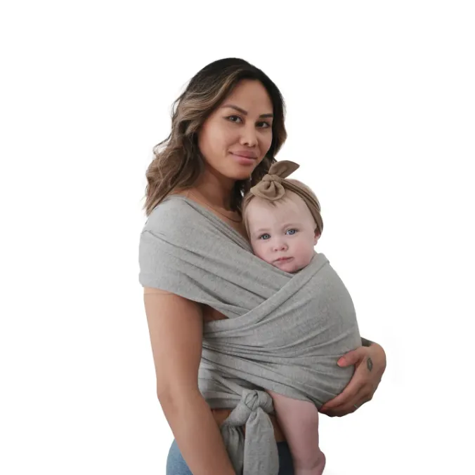 Mushie Baby Wrap sling | Grey Melange