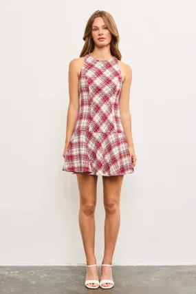 Mustard Seed Tweed Flare Dress