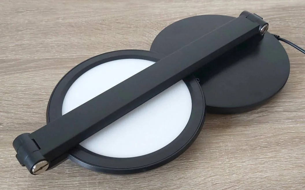 Native Lighting - Black Compact LED Desk Lamp (Lightweight and portable with LED dimmable bulbs)