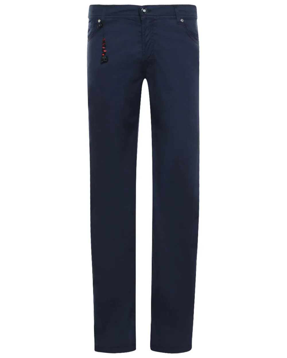 Navy Cotton Blend Lightweight Stretch Chino Pant