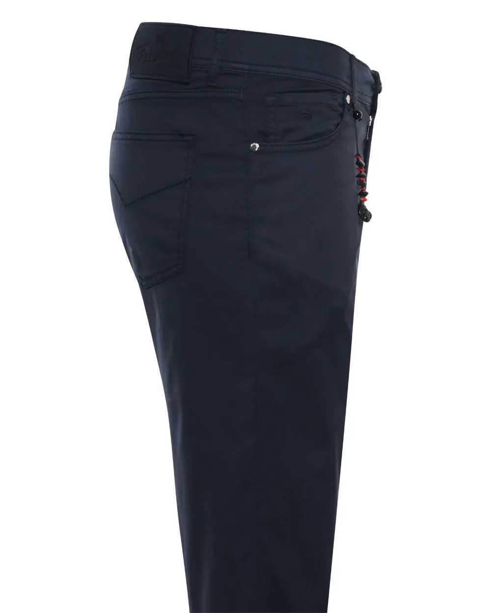 Navy Cotton Blend Lightweight Stretch Chino Pant