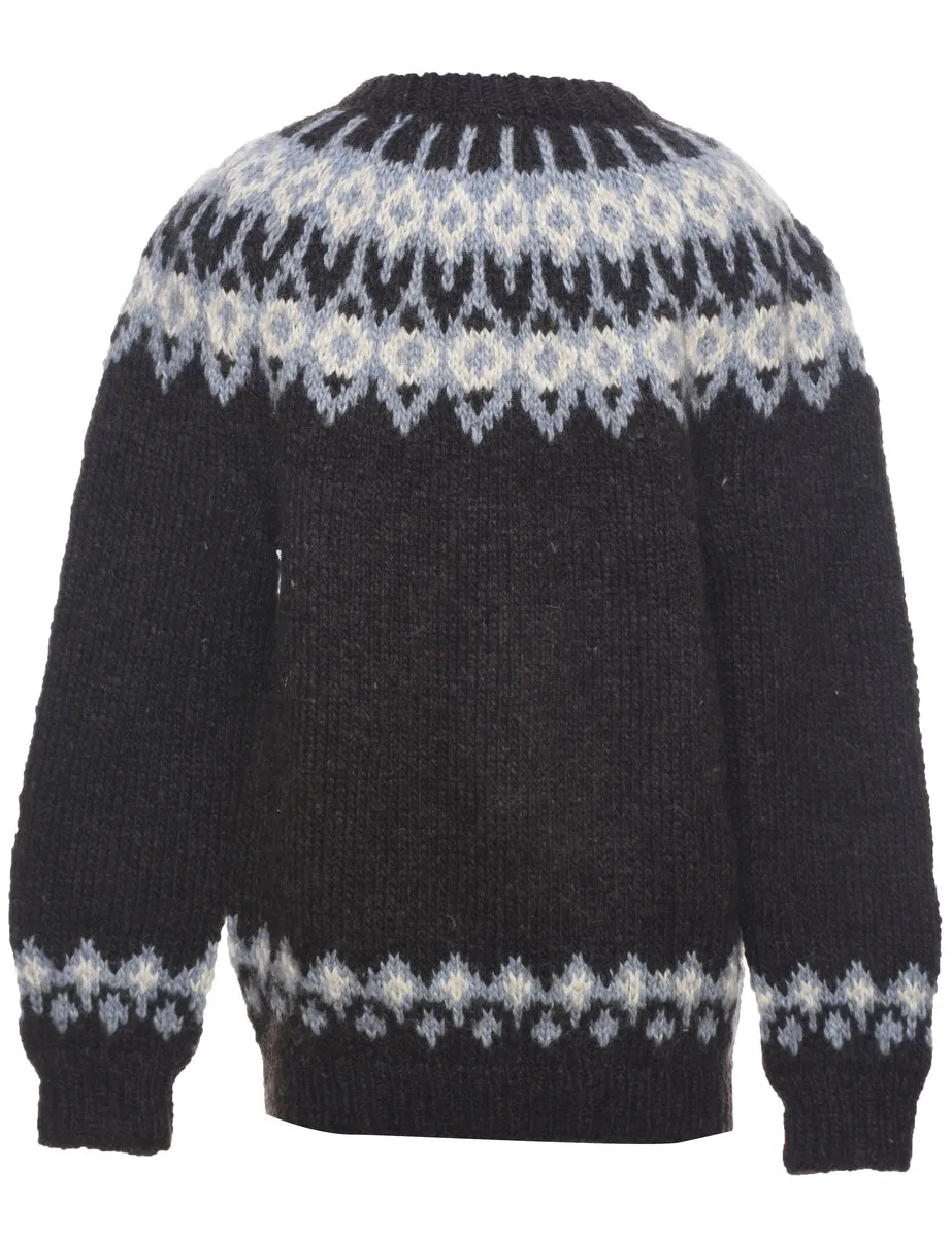 Nordic Dark Brown Jumper - M