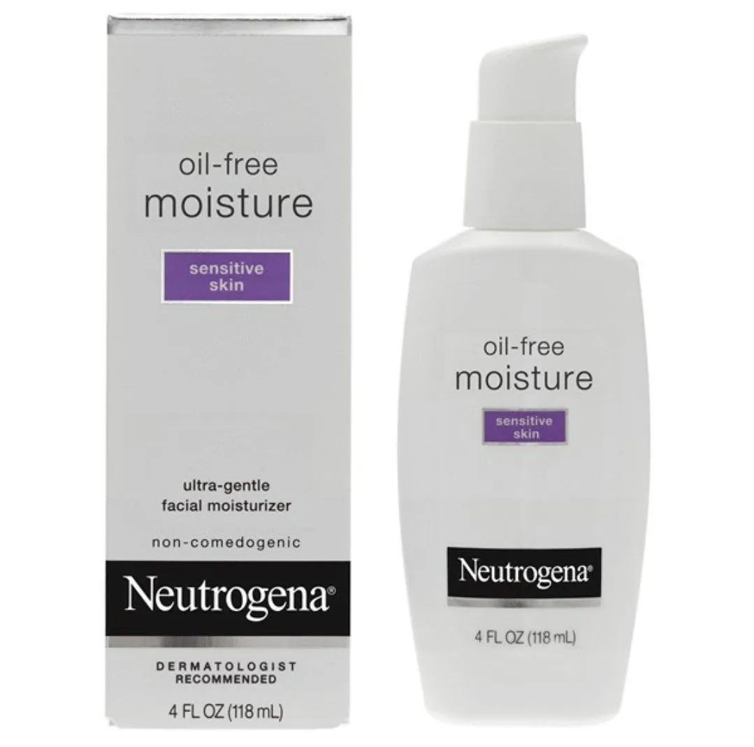 Oil Free Moisture, Ultra-Gentle Facial Moisturizer, Sensitive Skin, 4 fl oz (118 ml)
