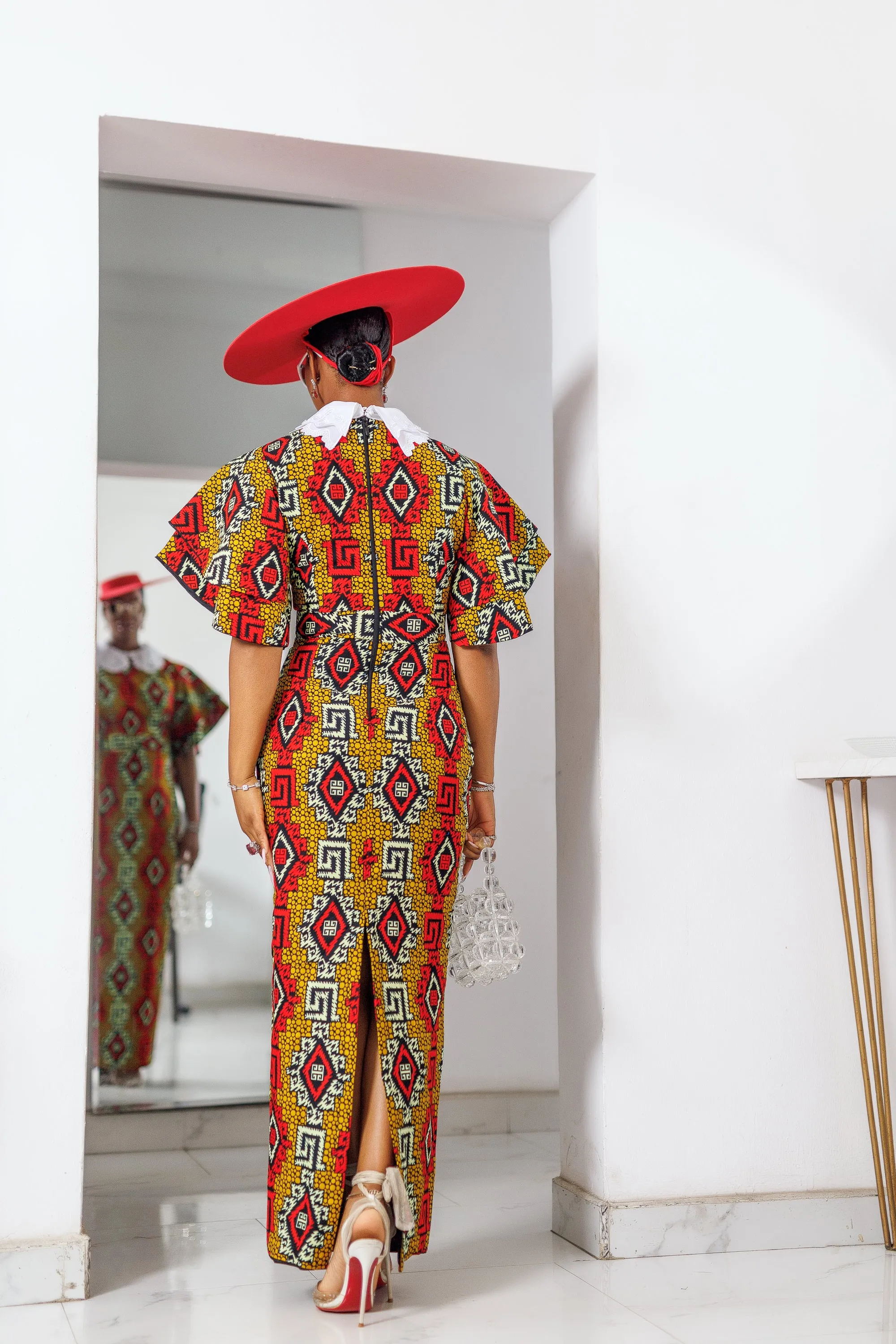OMARI AFRICAN PRINT MAXI DRESS