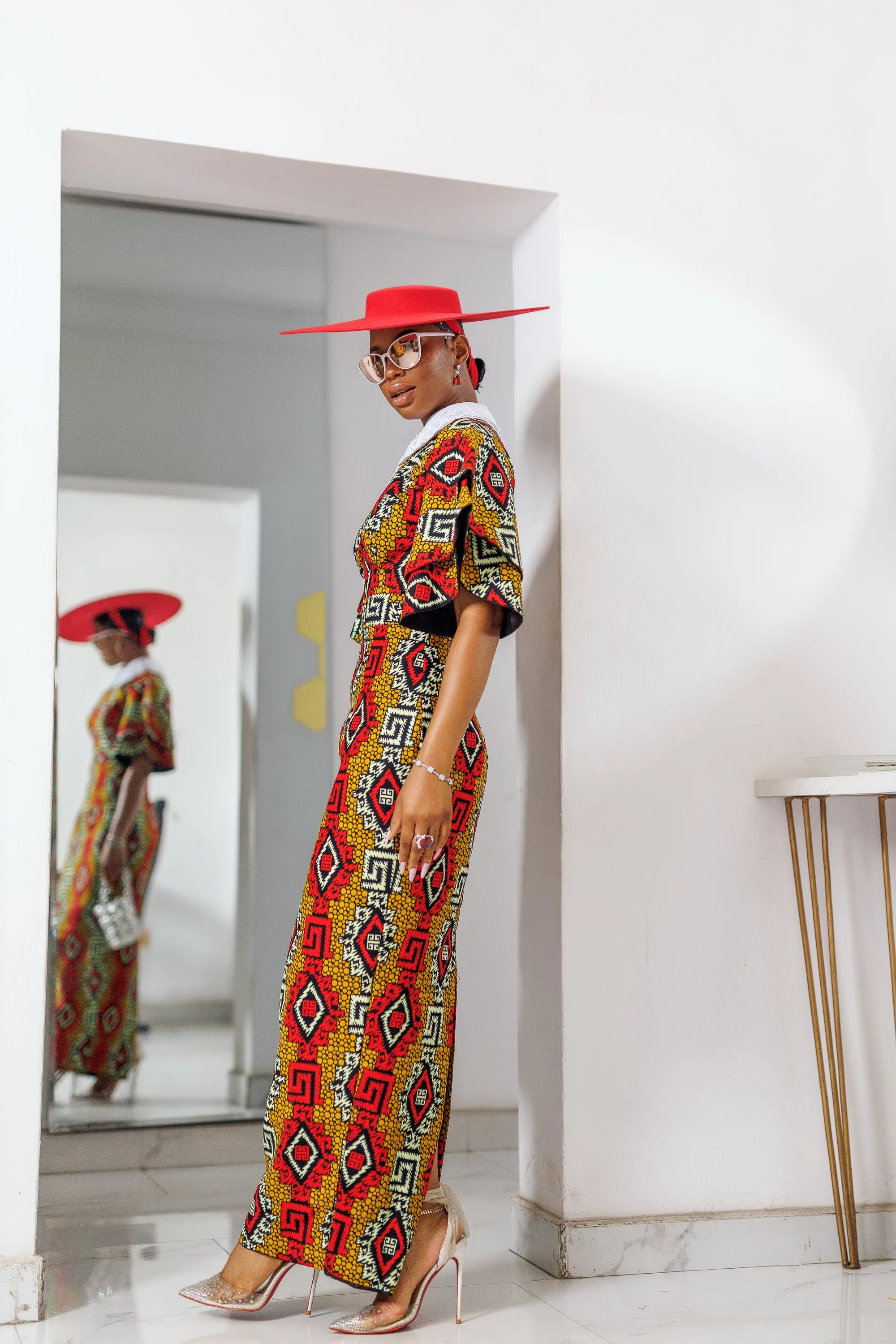 OMARI AFRICAN PRINT MAXI DRESS