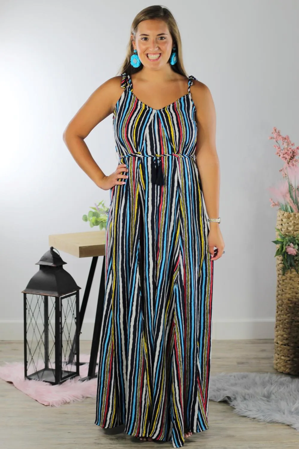Open Arms Stripe Maxi