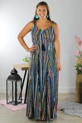 Open Arms Stripe Maxi