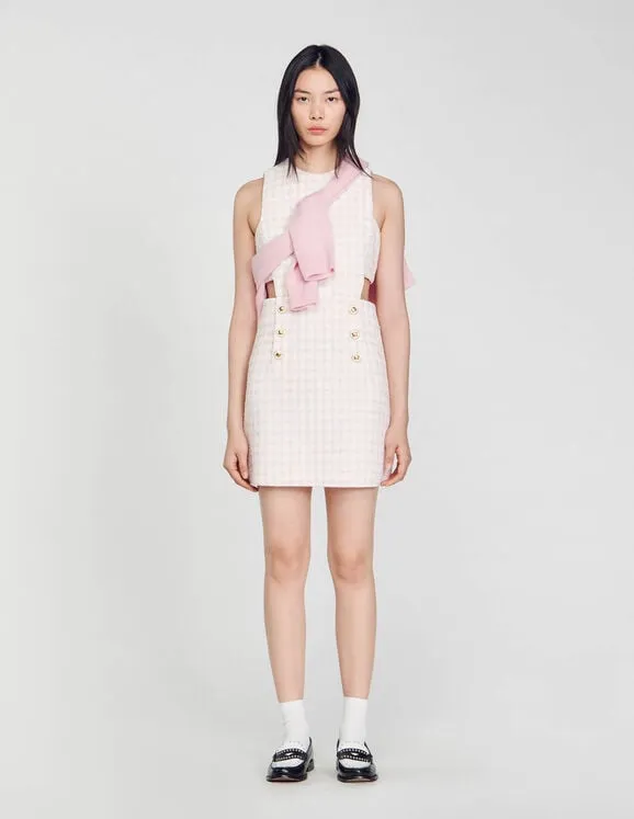 Openwork Tweed Dress